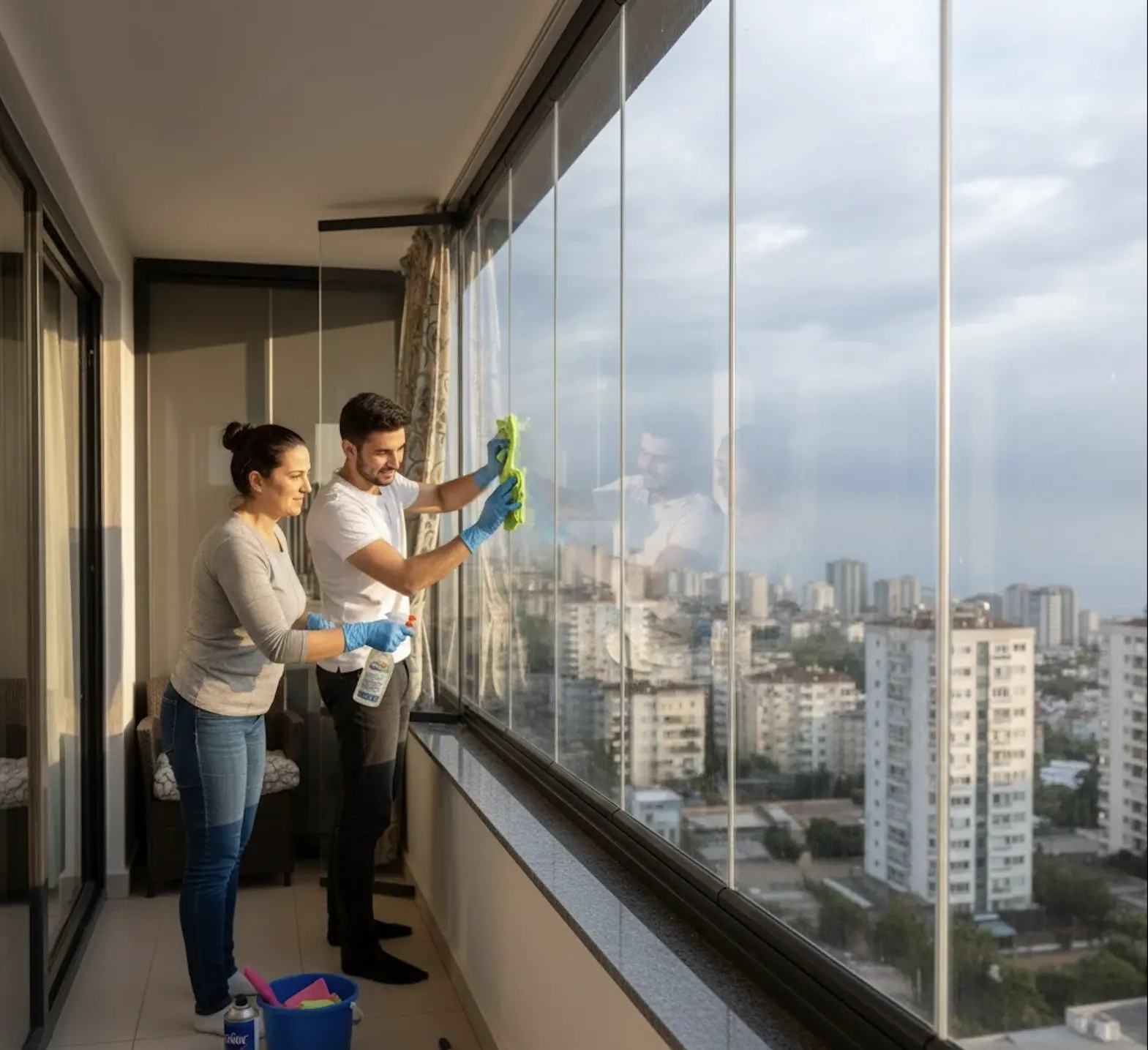 cam balkon nasıl temizlenir